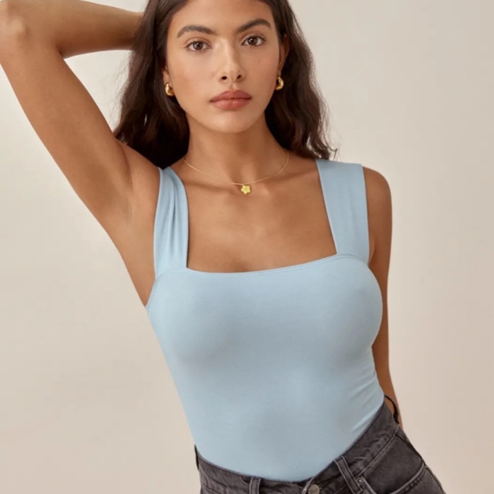 Reformation Clarke Jeans top. NWT